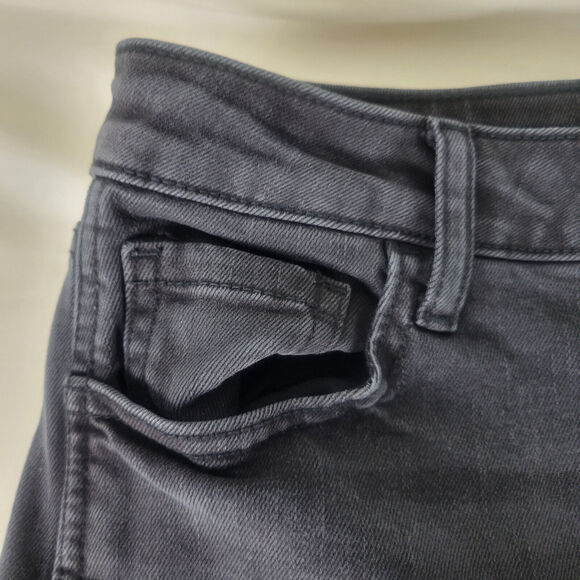 Cello Jeans Juniors 5 Black High Rise Womens Skinny Leg Distressed Denim 28x26.5 - Picture 13 of 16